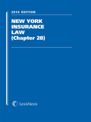 cover image of LexisNexis New York Insurance Law (Chapter 28)